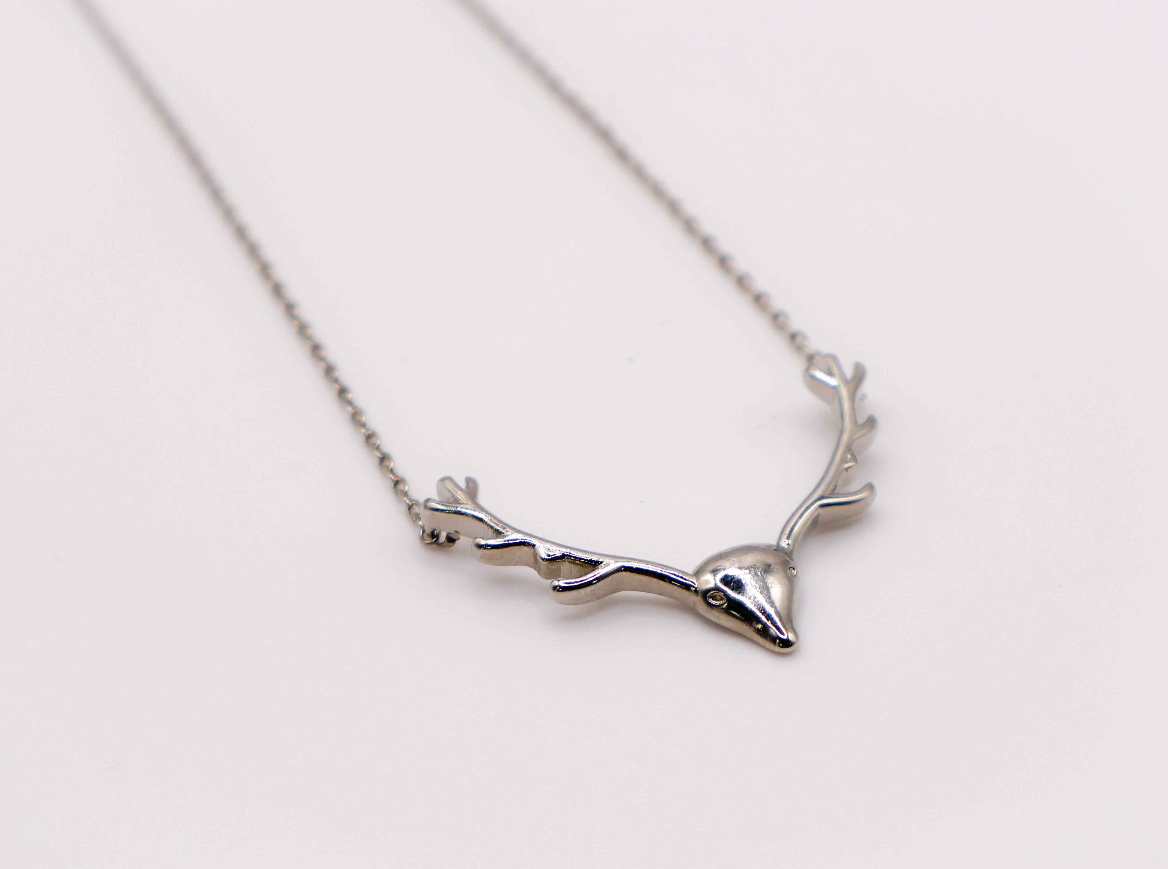 Enchanted Antler Charm Necklace | Nature-Inspired Elegance