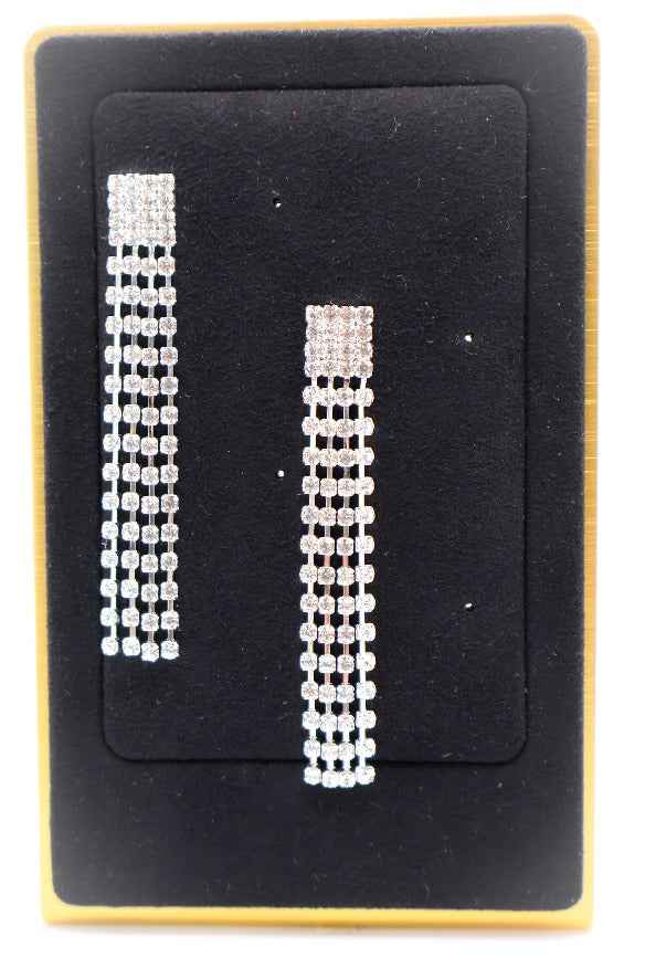 Dazzling Cascade Faux Diamond Earrings - Elevate Elegance