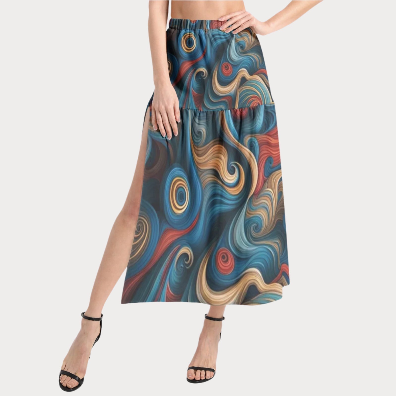 Falda con abertura y volantes Mercy de Brooklyn Republic™