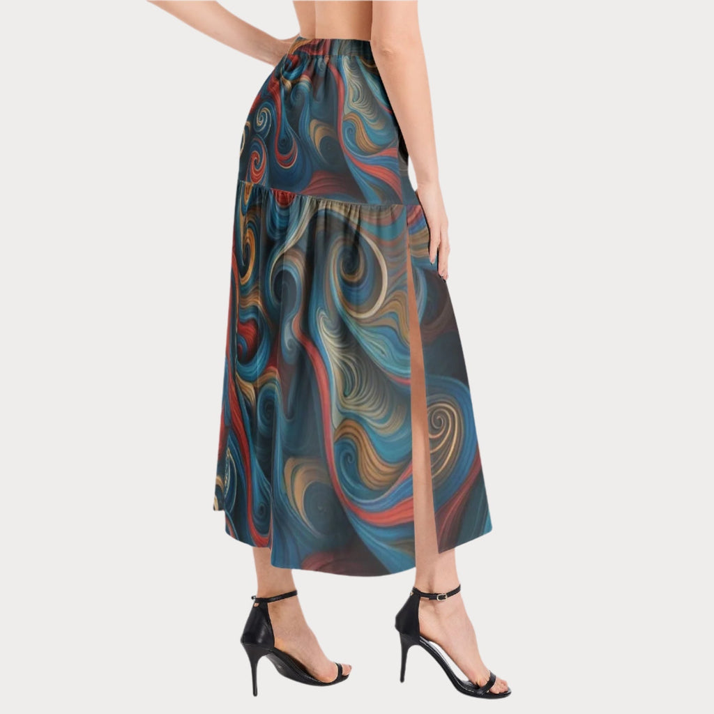 Brooklyn Republic™ Mercy Ruffle Slit Hem Skirt