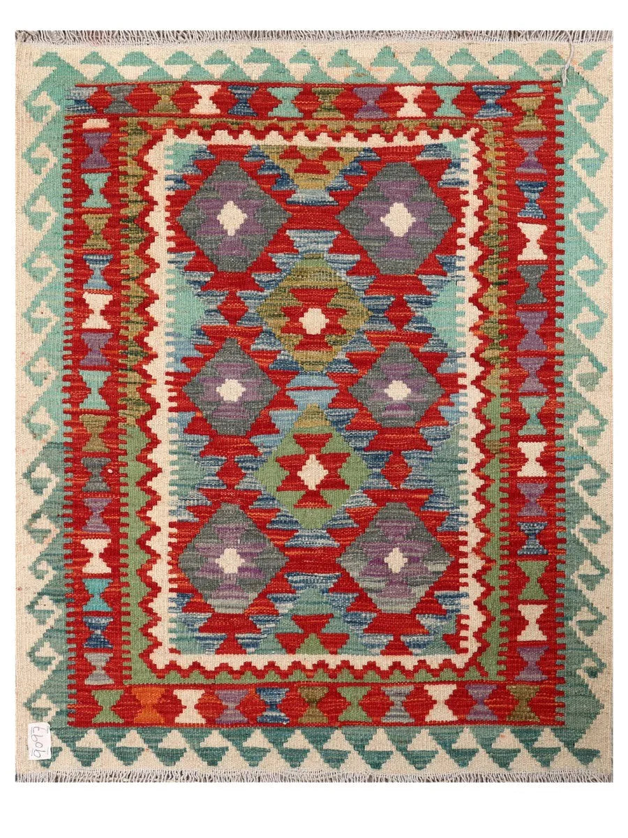 Maimana Afghanistan Kilim Rug - 122 x 97 cm