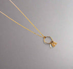 Golden Wind Chimes Pendant Necklace