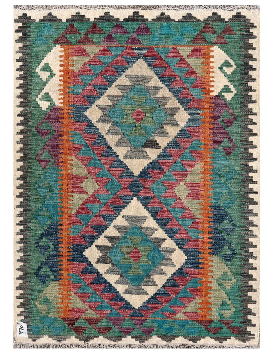 Alfombra Kilim Maimana Afganistán - 117 x 84 cm