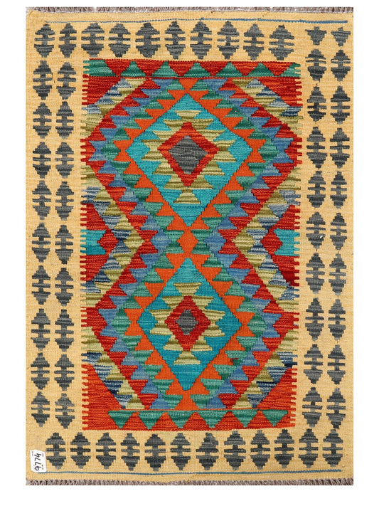 Maimana Afghanistan Kilim Rug - 121 x 83 cm