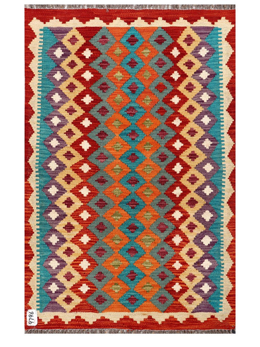 Maimana Afghanistan Kilim Rug - 120 x 77 cm