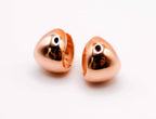 Italian Rose Gold Peanut-Shaped Earrings