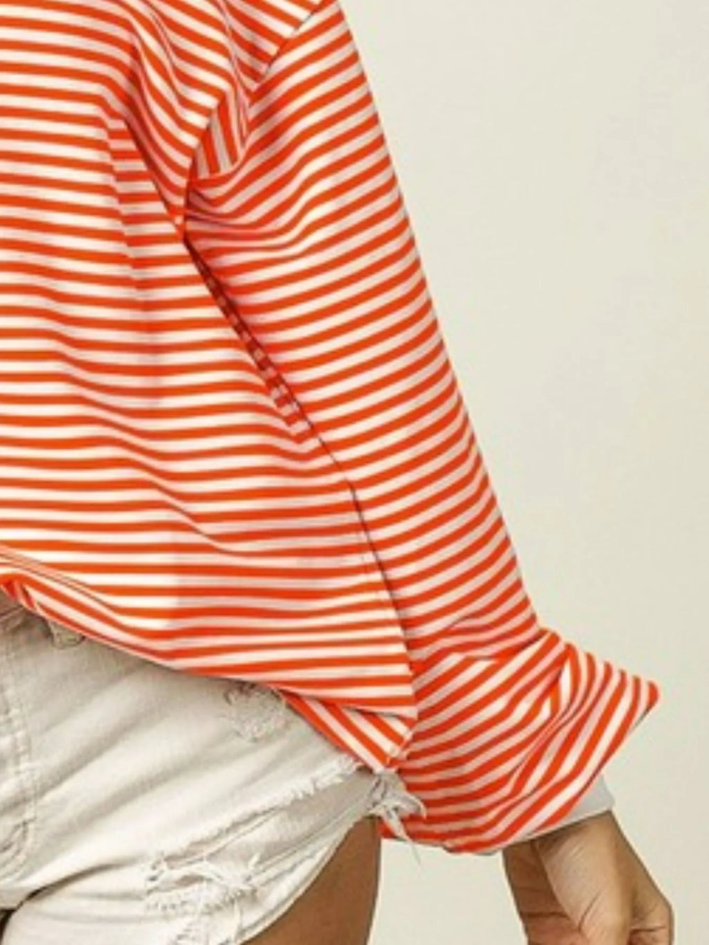 BiBi French Terry Stripe Long Sleeve Sweatshirt