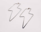 Silver Lightning Bolt Earrings