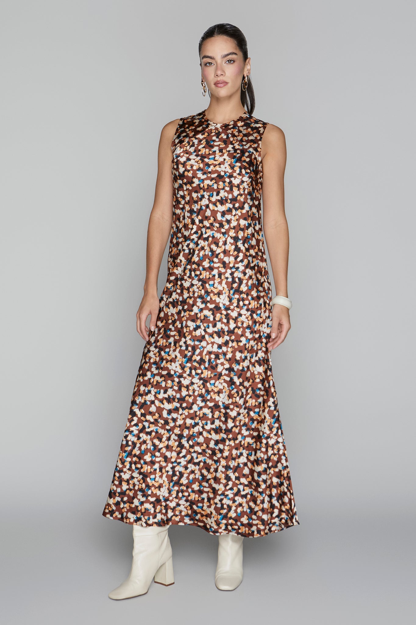 Blake Dress in Umber Grain