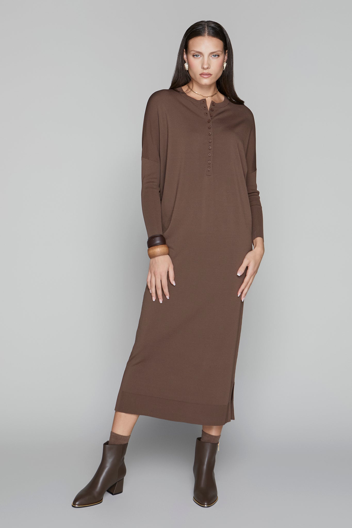 Wren Dress in Walnut