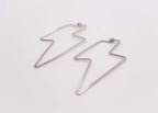 Silver Lightning Bolt Earrings