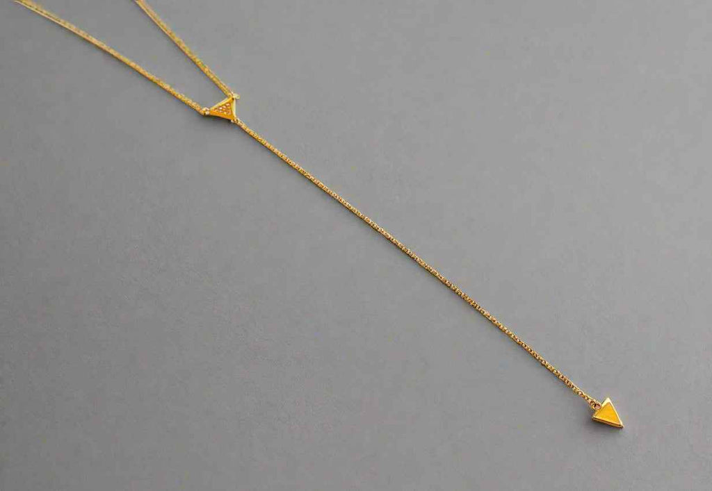 Gilded Triangle Delight Necklace