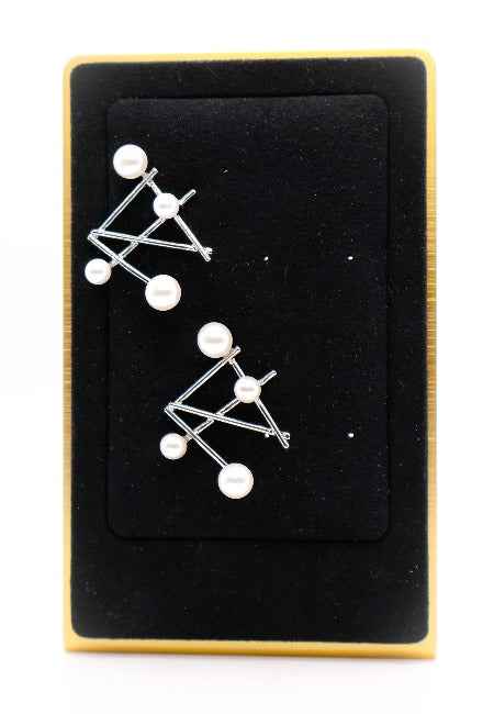 Pearlescent Futurista Earrings – Luxury Pearl Statement Earrings