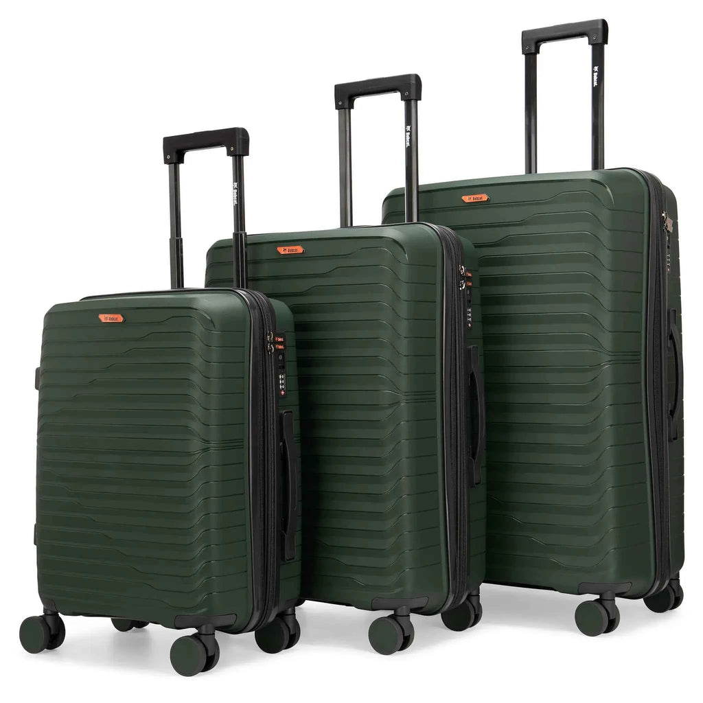 Excavator 3 Piece Expandable Tough Luggage Set