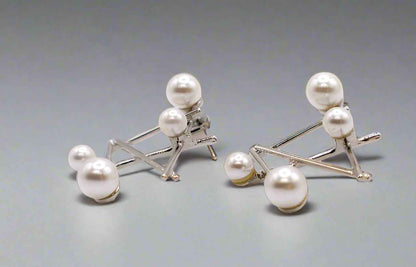 Pearlescent Futurista Earrings – Luxury Pearl Statement Earrings