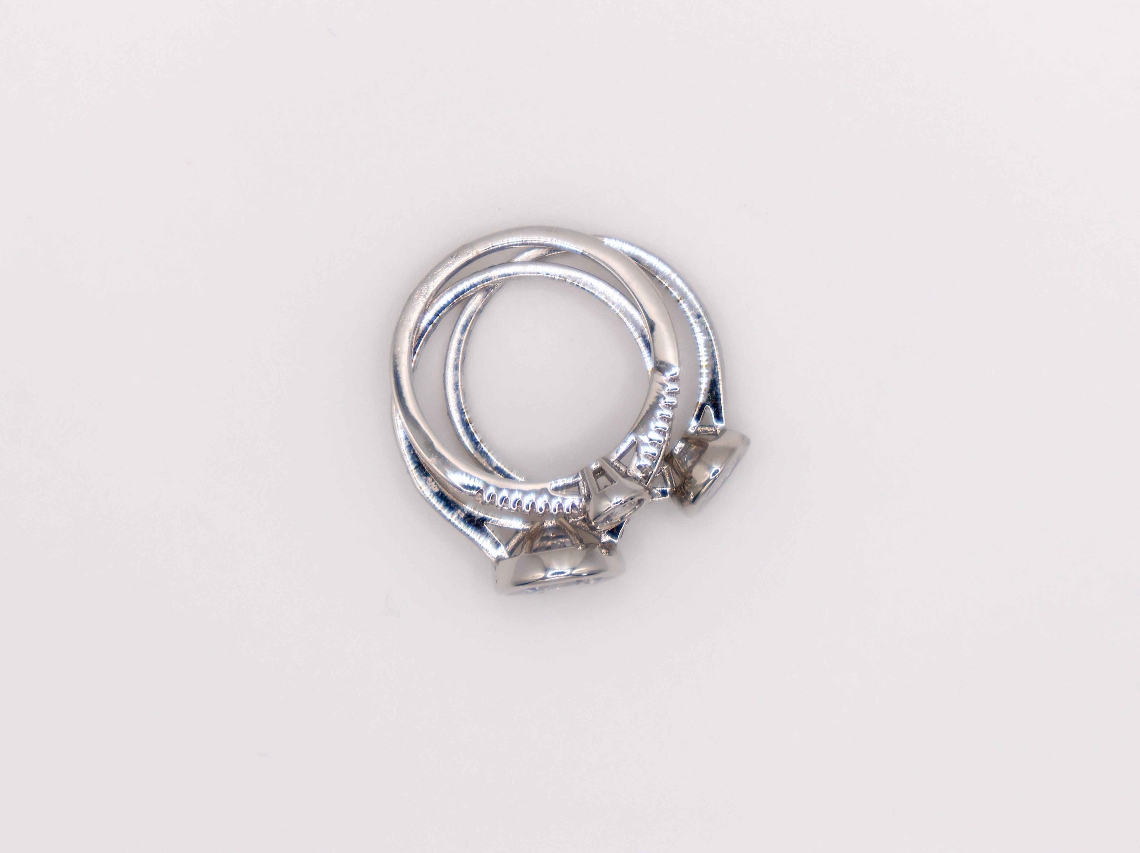 Harmony Gemstone Trio Ring Set