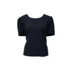 Elegance Round Neck Blouse in Black – Women’s Elegant Top