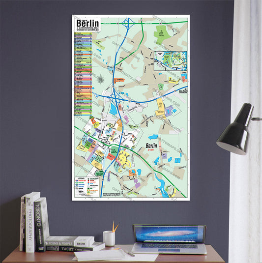 Berlin Map, Worcester County, MD - POSTER PRINTS