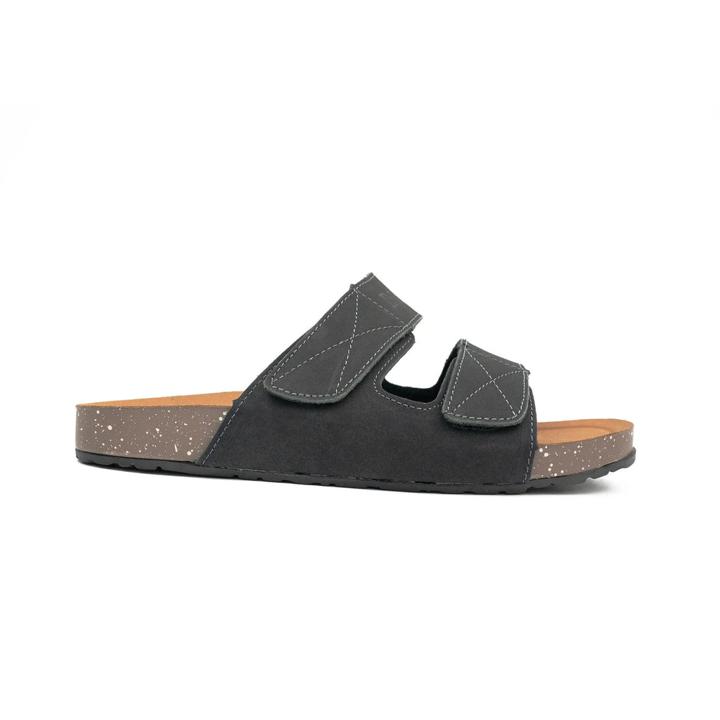 Black Adjustable Slide Sandals