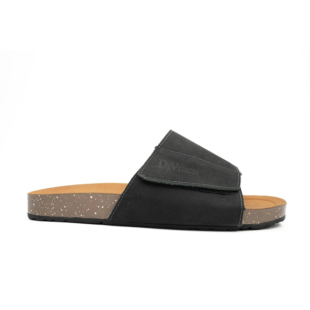 Black Single - Strap Slide Sandals