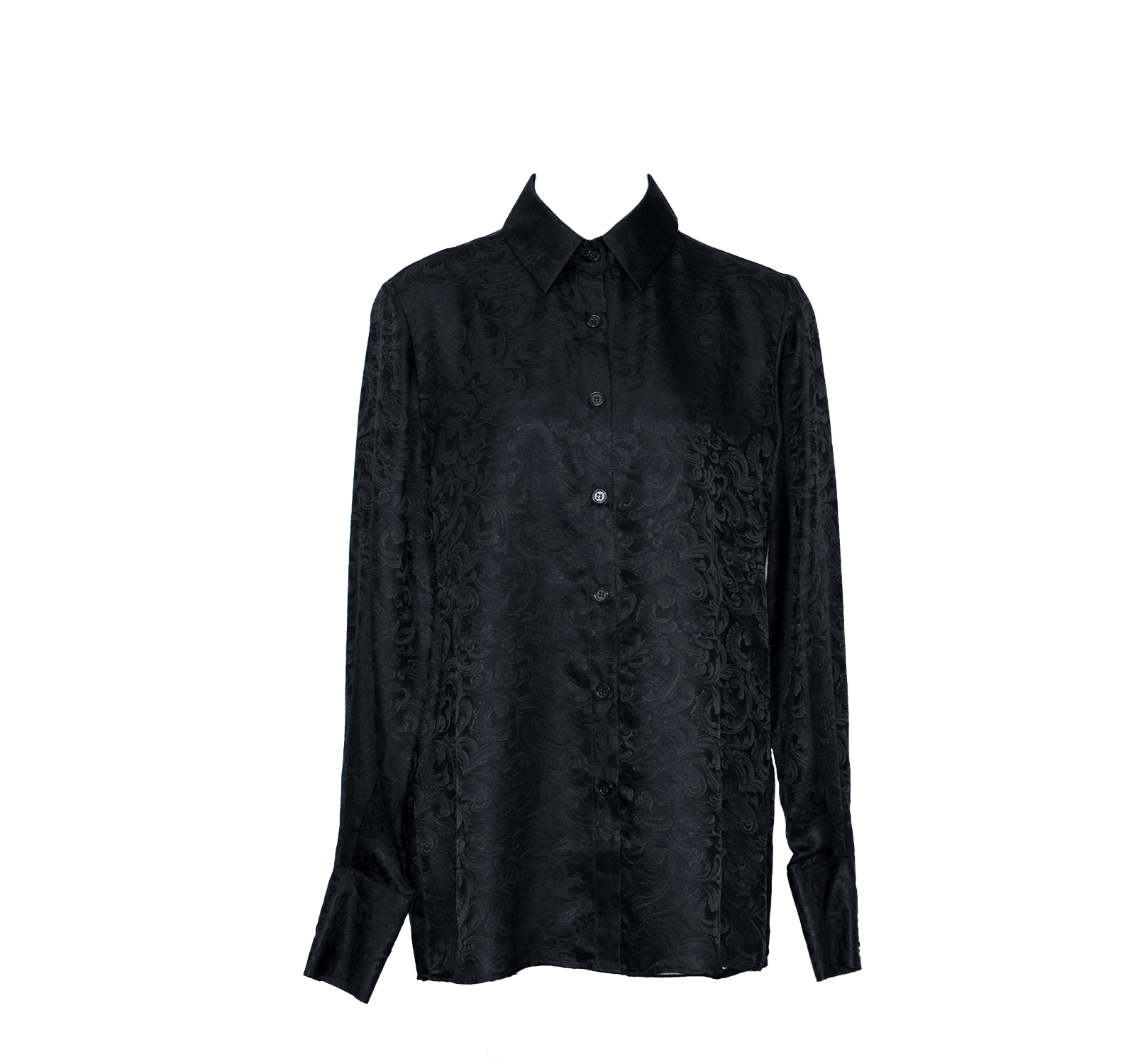 Elegance Silk Blouse in Black Paisley – Women’s Luxury Silk Top - Lolomo!