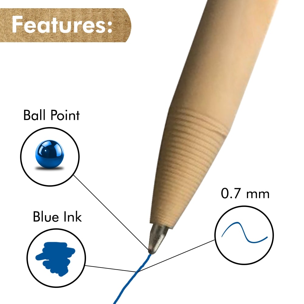 Paper Ballpoint Pens - 24 Pack