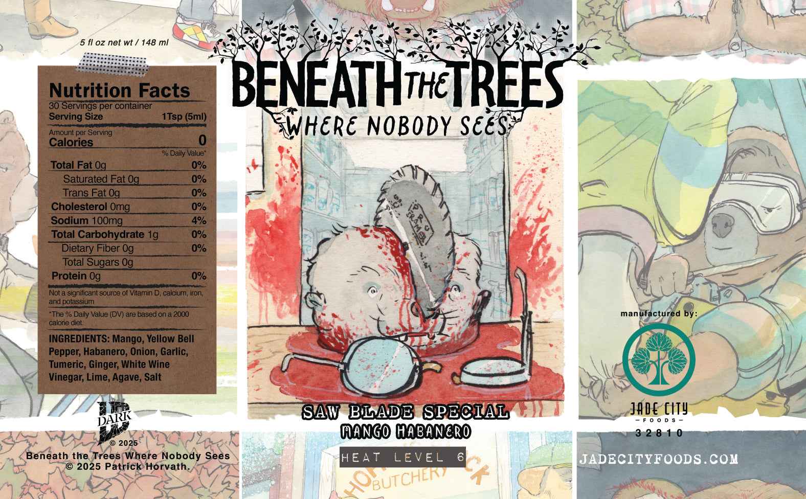 Beneath The Trees Where Nobody Sees Hot Sauce 5-Pack