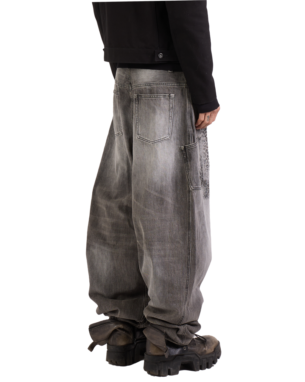 CHEETAH PRINT BOMBER DENIM