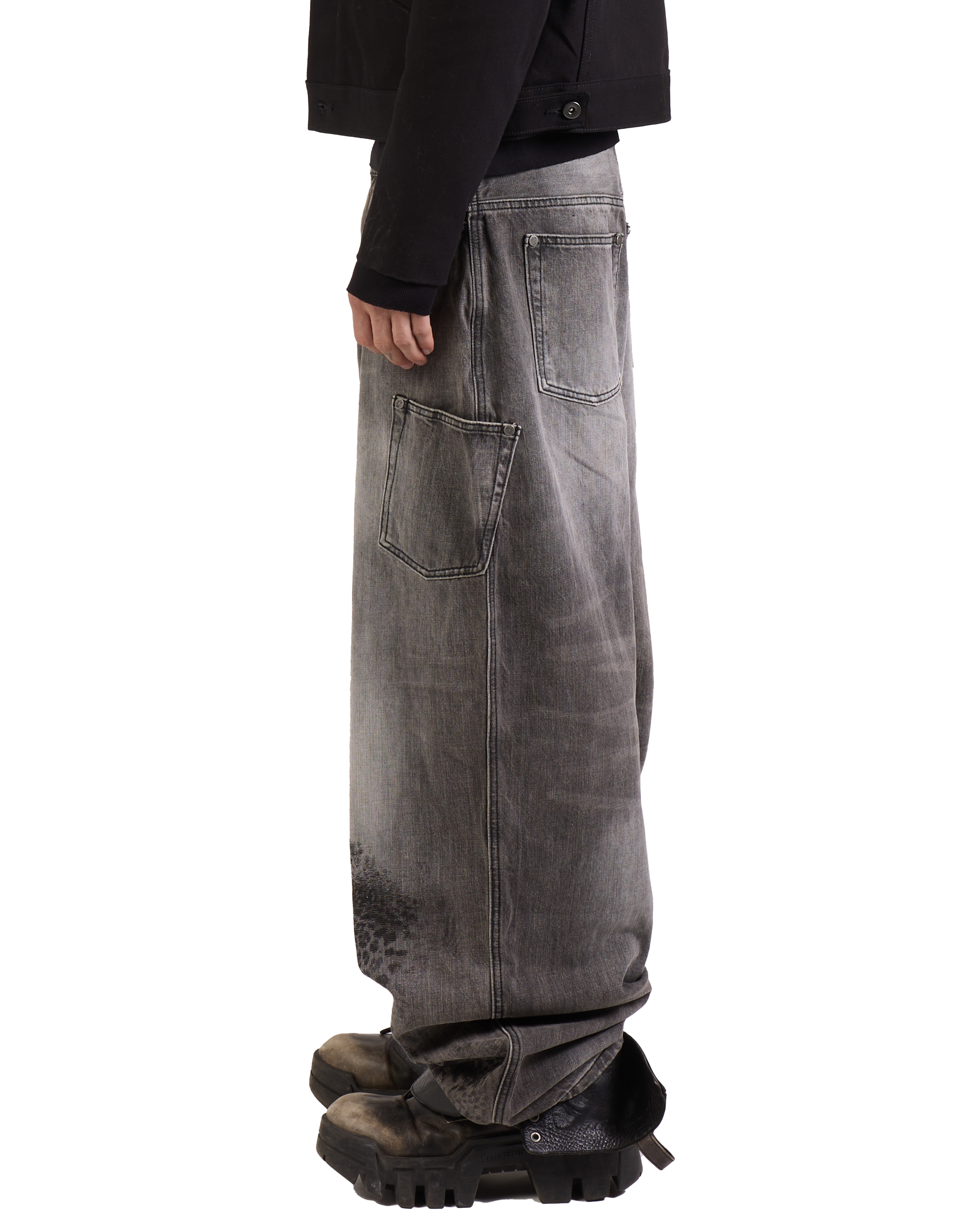 CHEETAH PRINT BOMBER DENIM