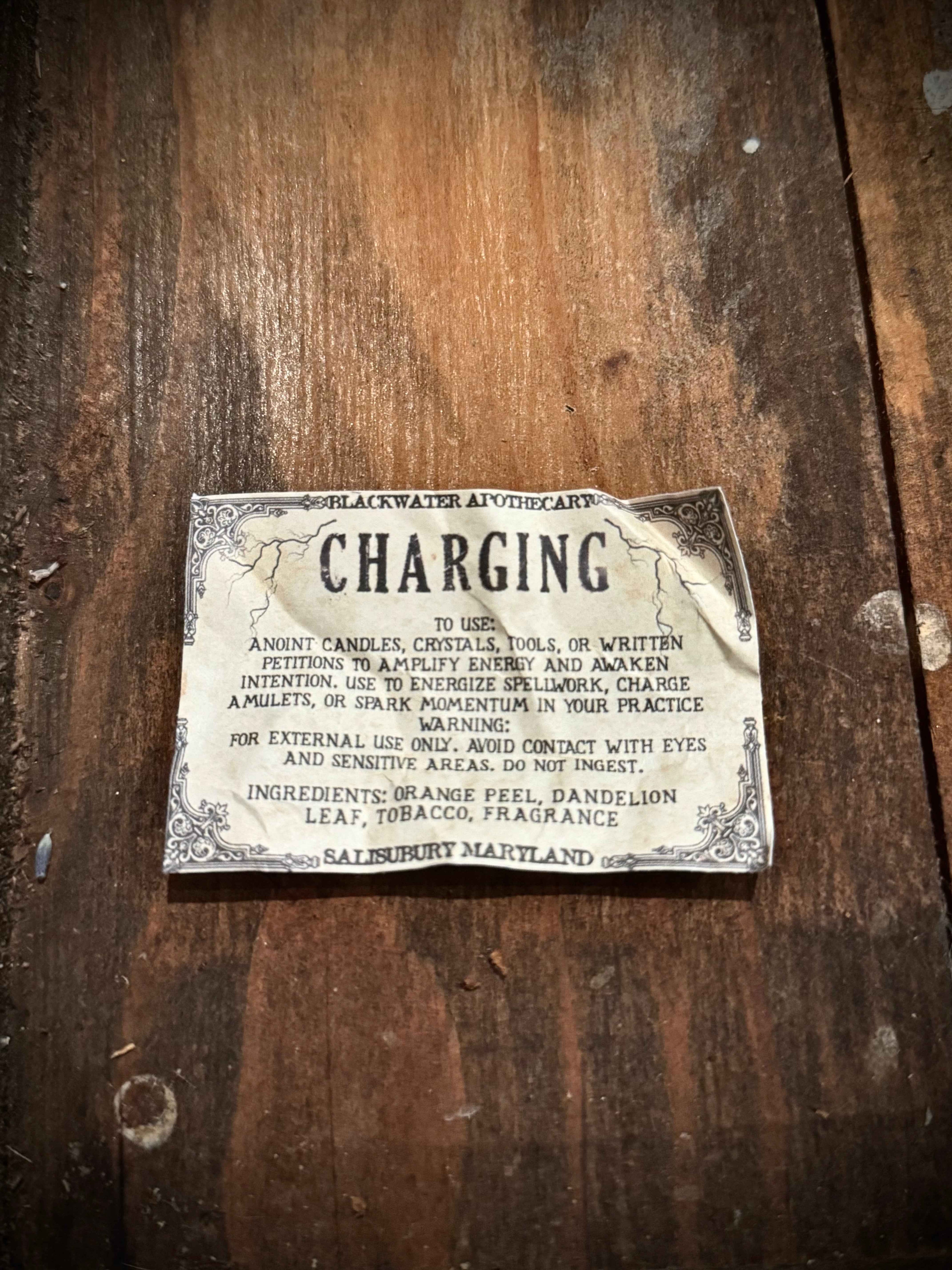 Charging Ritual Oil for Spell Boosting & Tool Energizing – 1oz