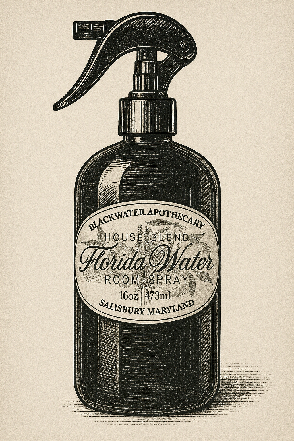 Florida Water - Linen & Body Spray - 16oz - House Blend by Blackwater Apothecary