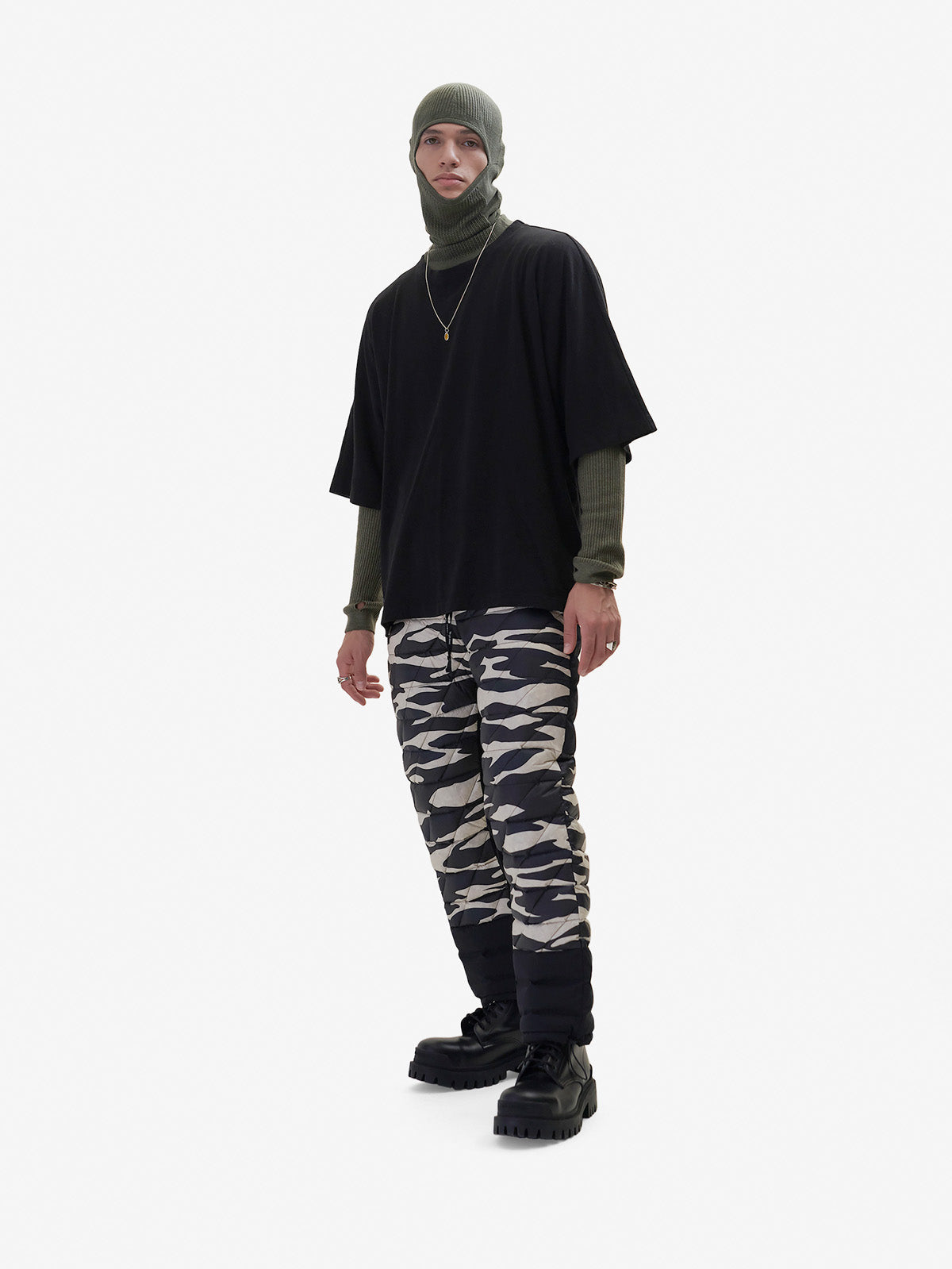 Hybrid Down Sweatpant - Zebra
