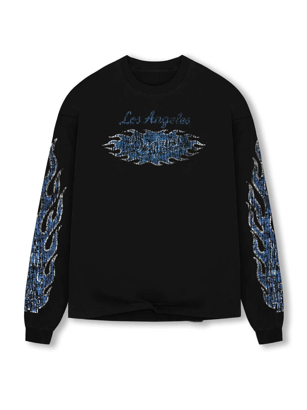 SAMPLE SALE- Distressed Blue Flame Long Sleeve