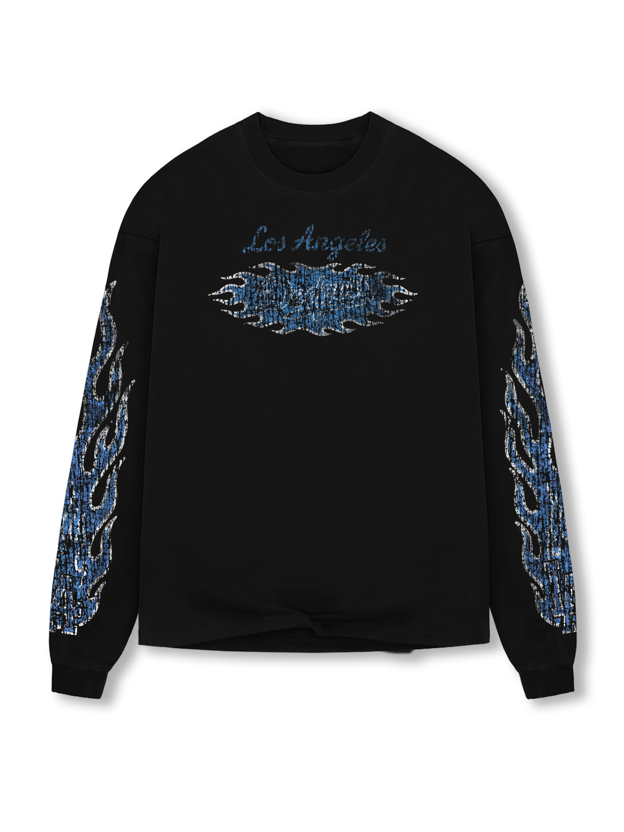 SAMPLE SALE- Distressed Blue Flame Long Sleeve