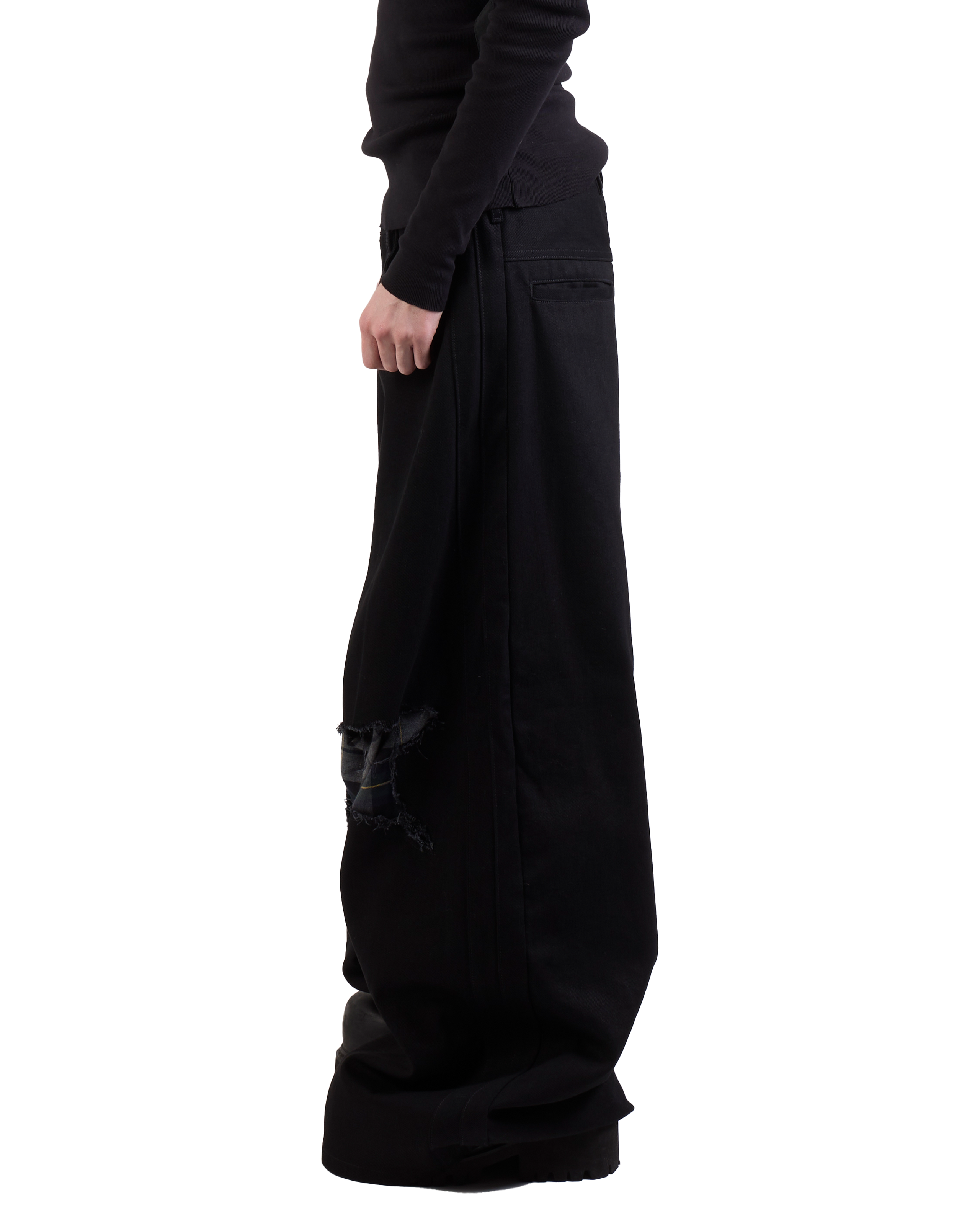 BLACK PLAID SCOUT DENIM