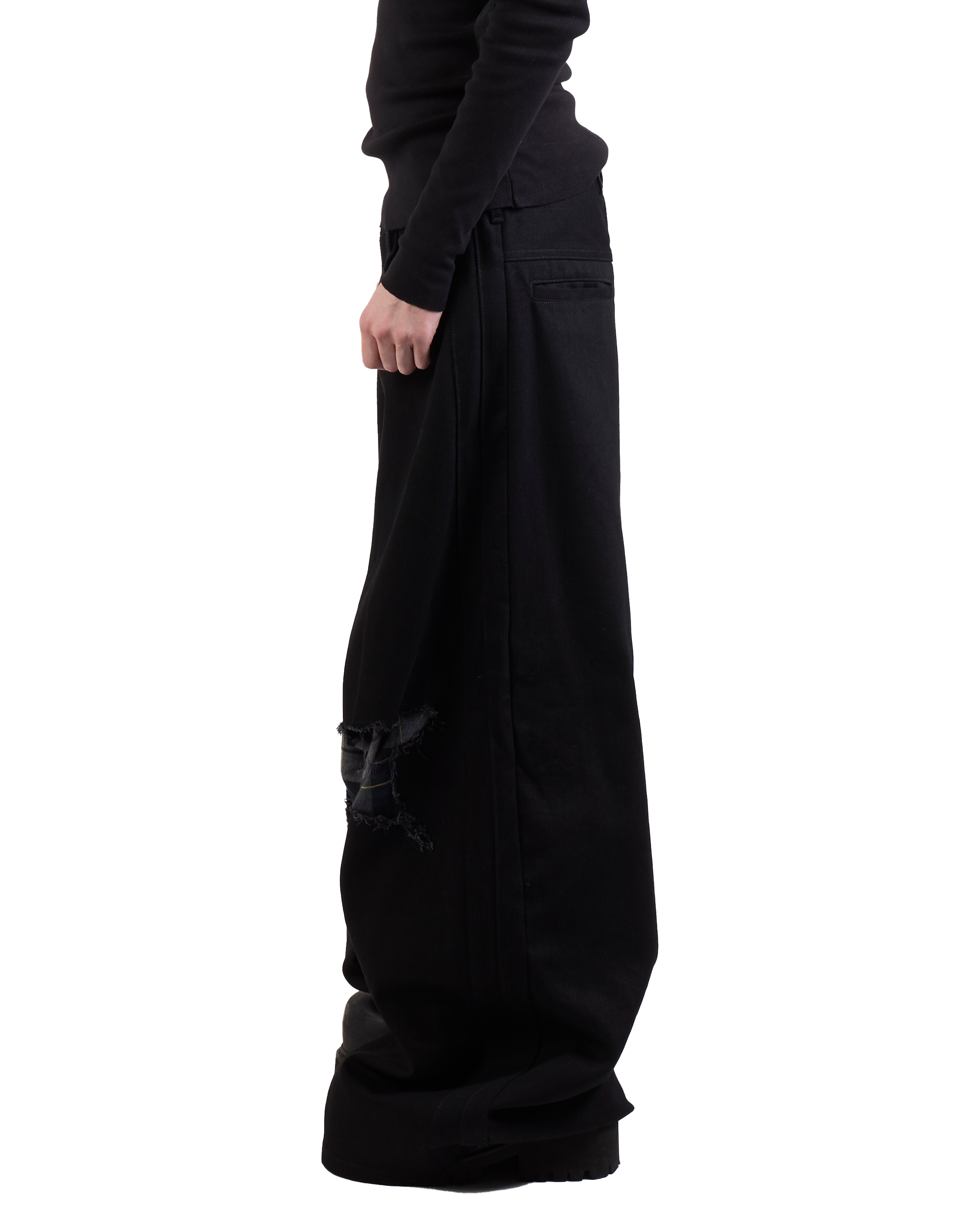 BLACK PLAID SCOUT DENIM