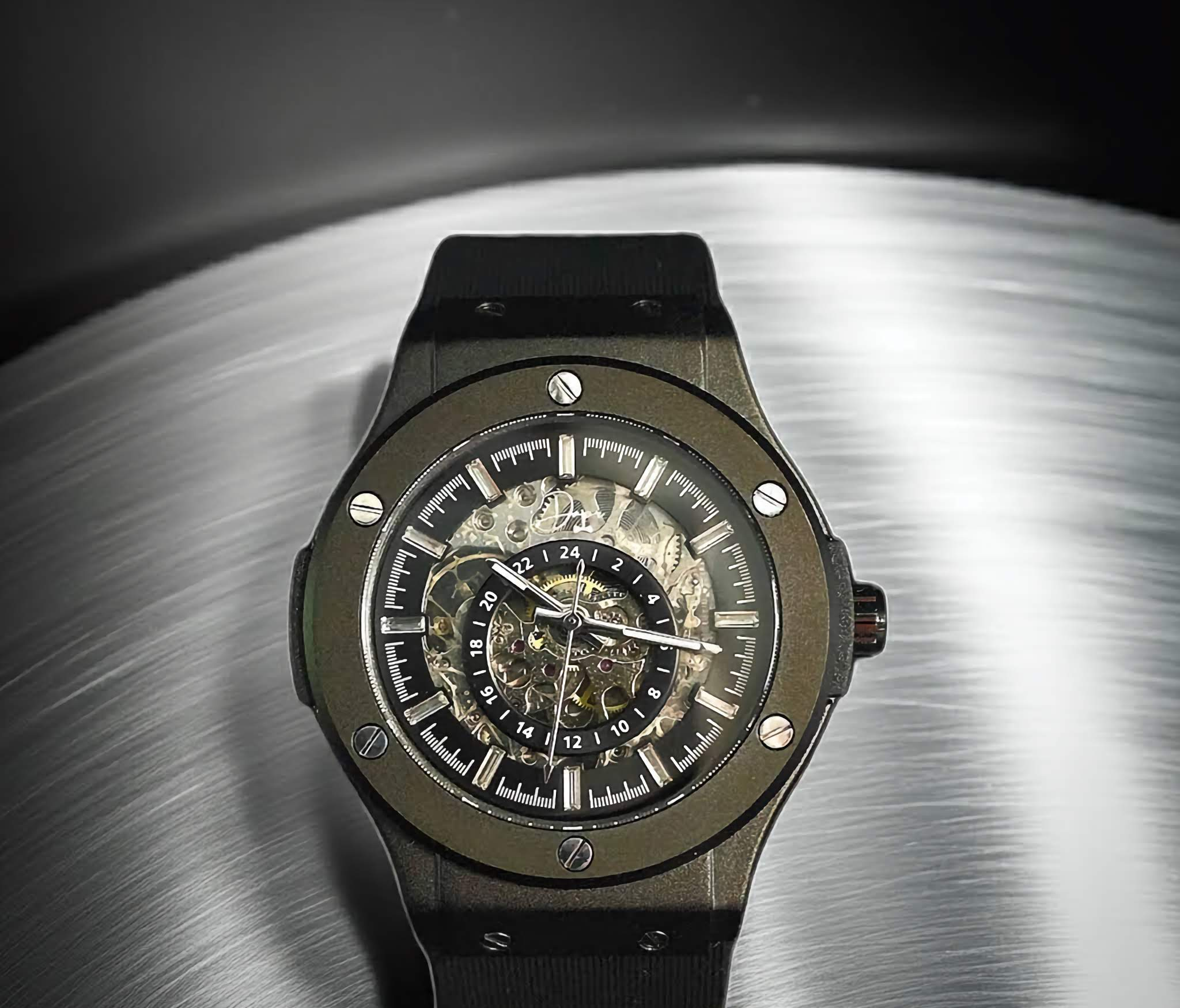 The 199 Gunmetal -Skeleton Automatic Luxury Watch
