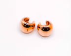 Italian Rose Gold Peanut-Shaped Earrings