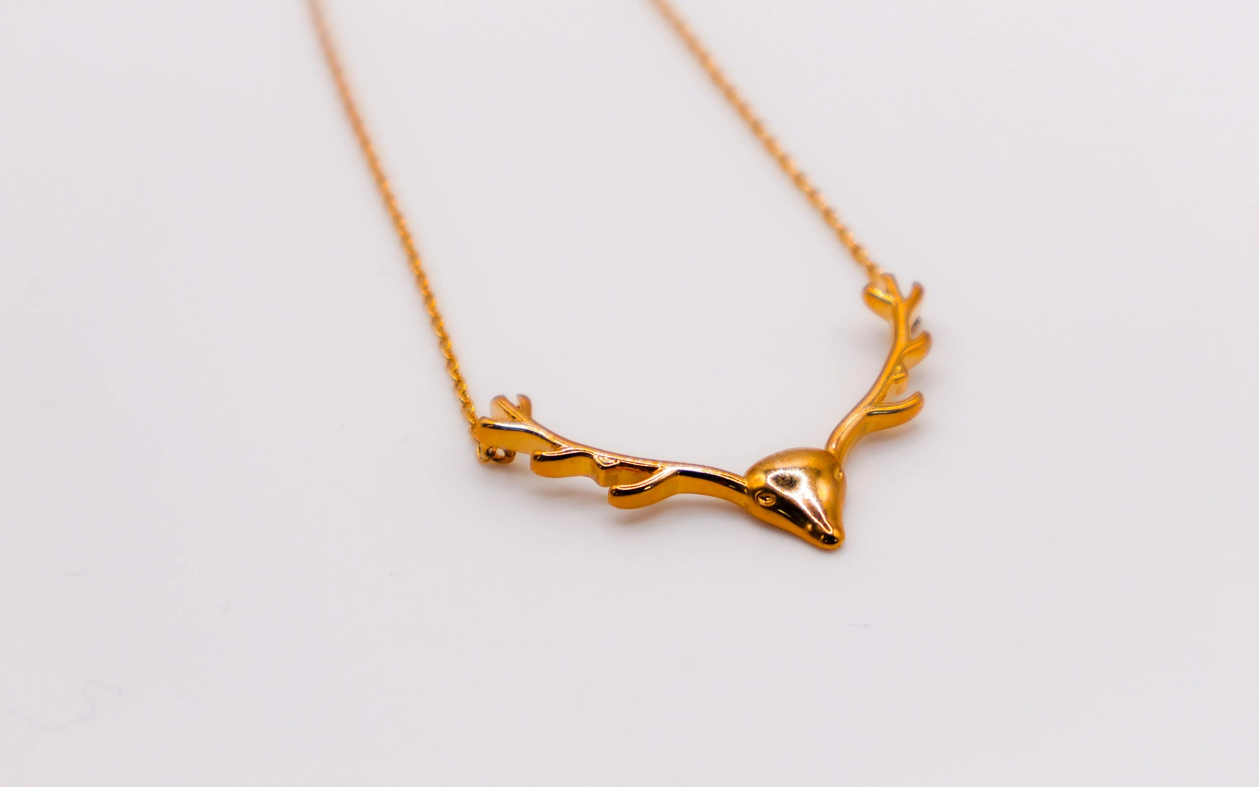 Golden Wilderness Antler Pendant
