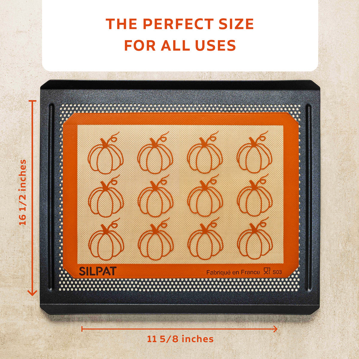 Silpat Pumpkin Half Size Baking Mat - Limited Edition