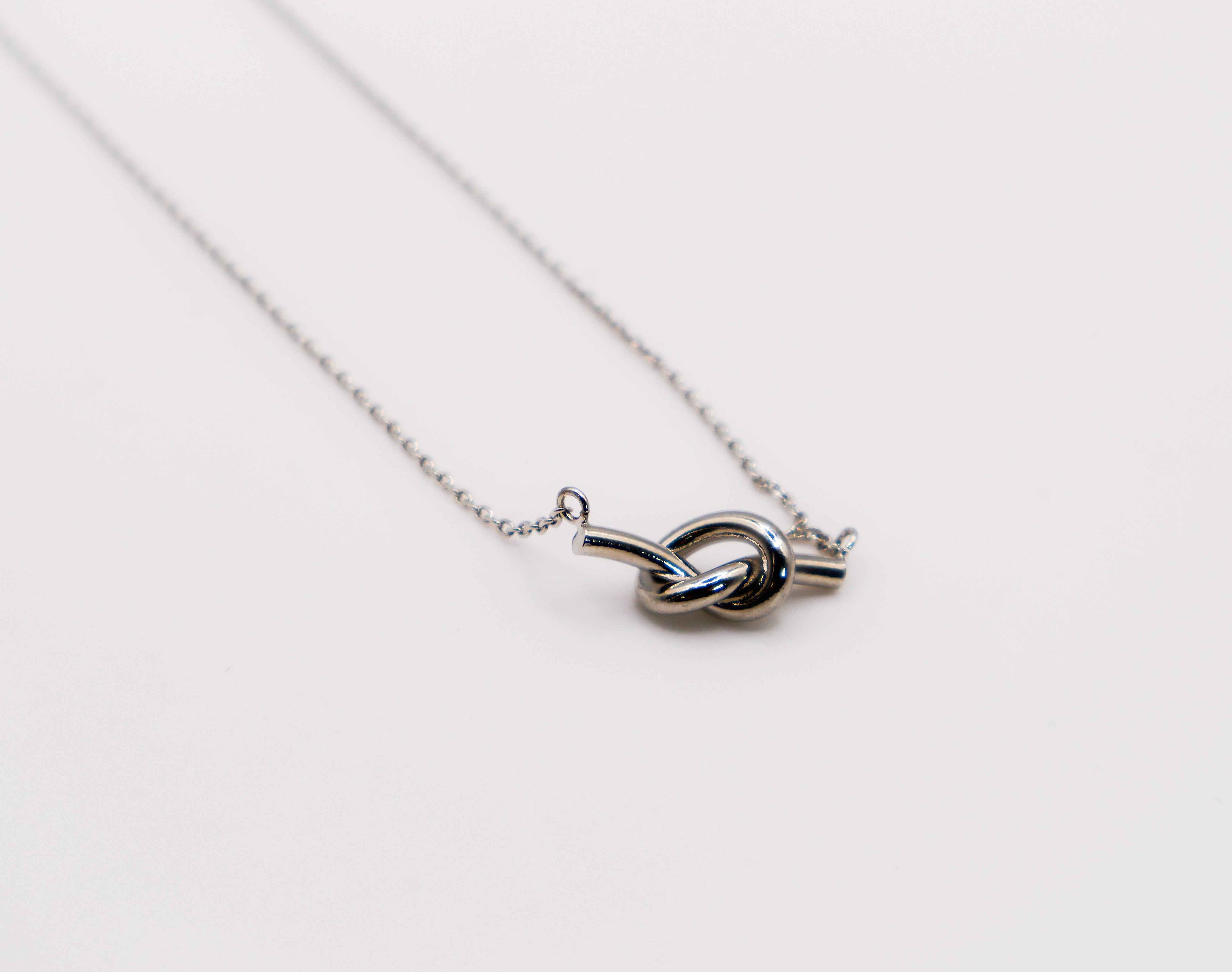 Eternal Knot Silver Necklace –Luxury Silver Pendant Necklace for Women