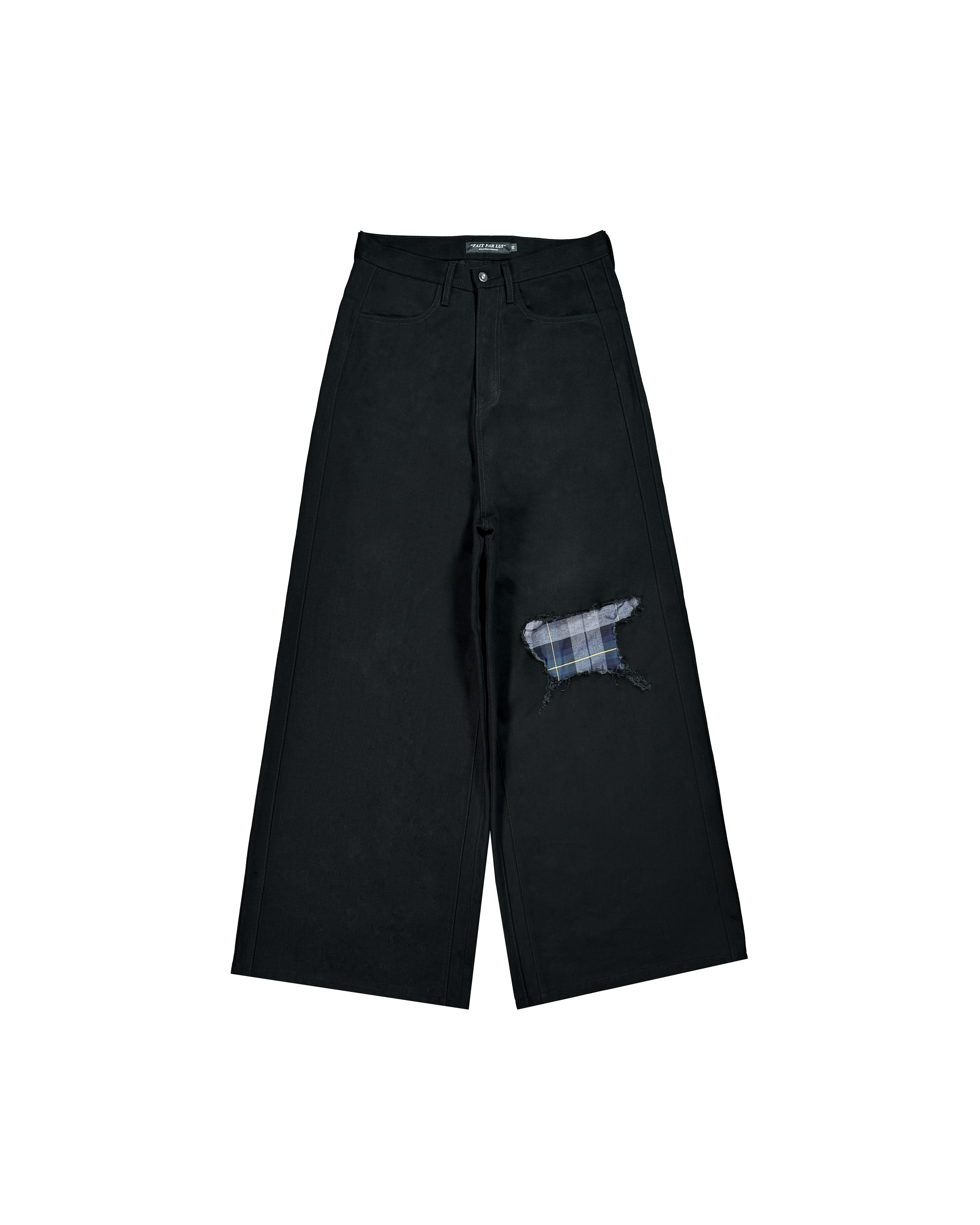 BLACK PLAID SCOUT DENIM