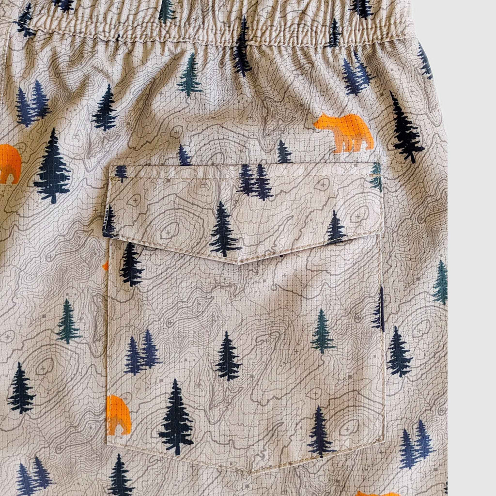 Langley Performance Stretch Short - Khaki/Bear