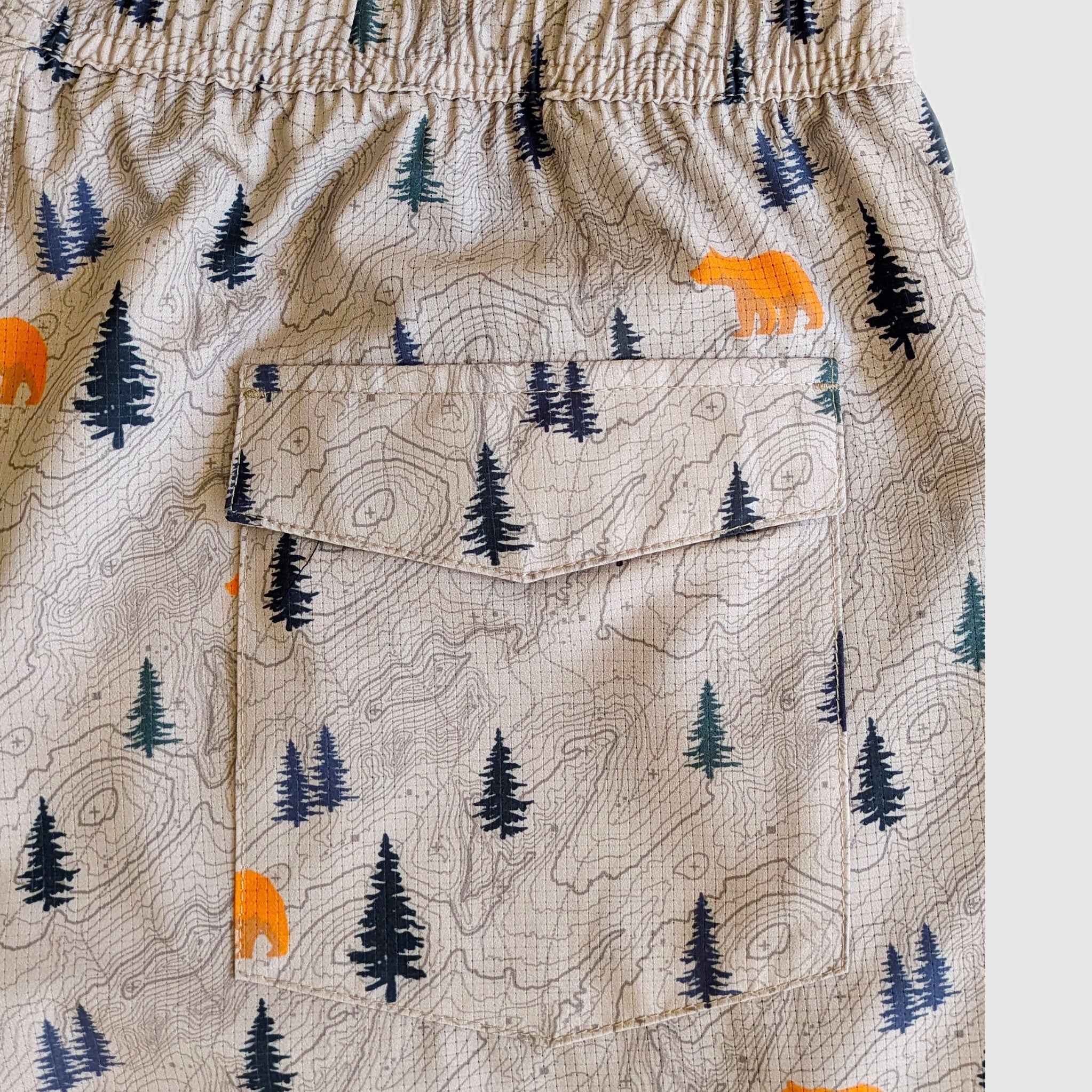 Langley Performance Stretch Short - Khaki/Bear