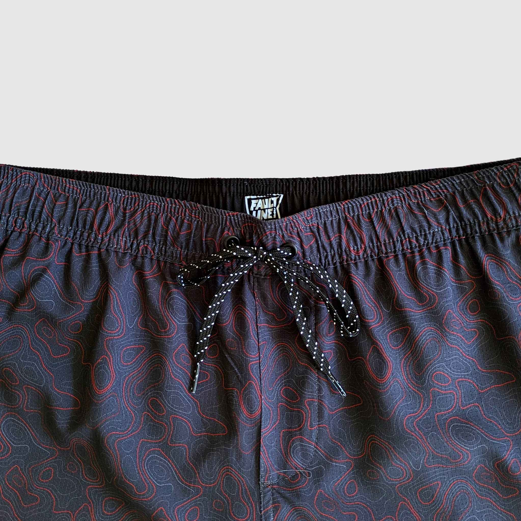 Langley Performance Stretch Short - Carbon/Topo