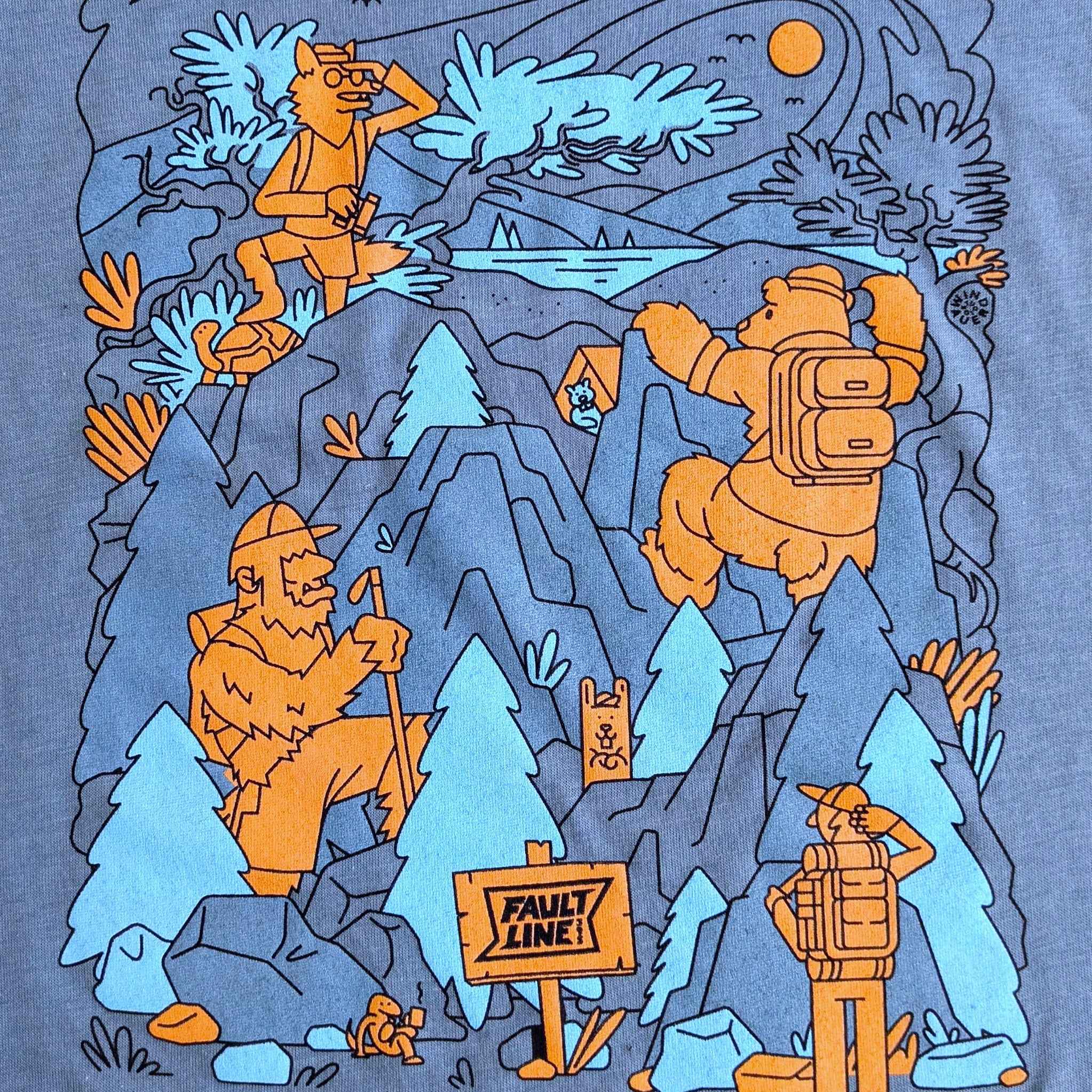 Wild Friends Sustainable Tee - Blue Grey