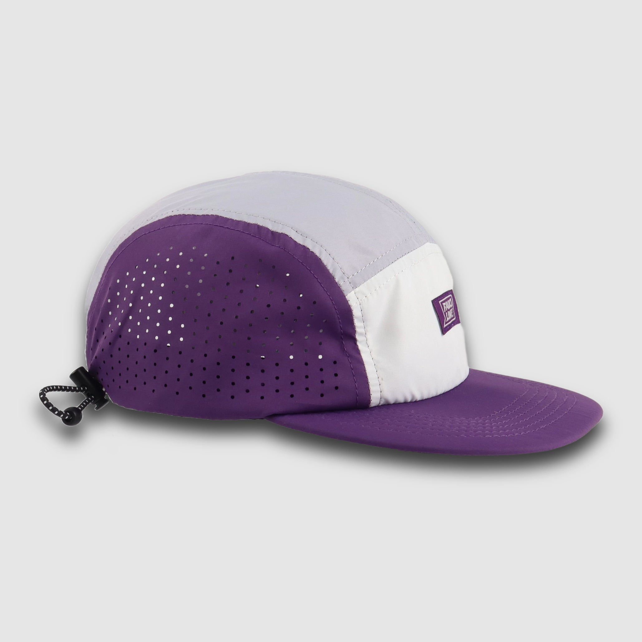 Casquette de camping pliable à 5 panneaux - Violet/Gris 