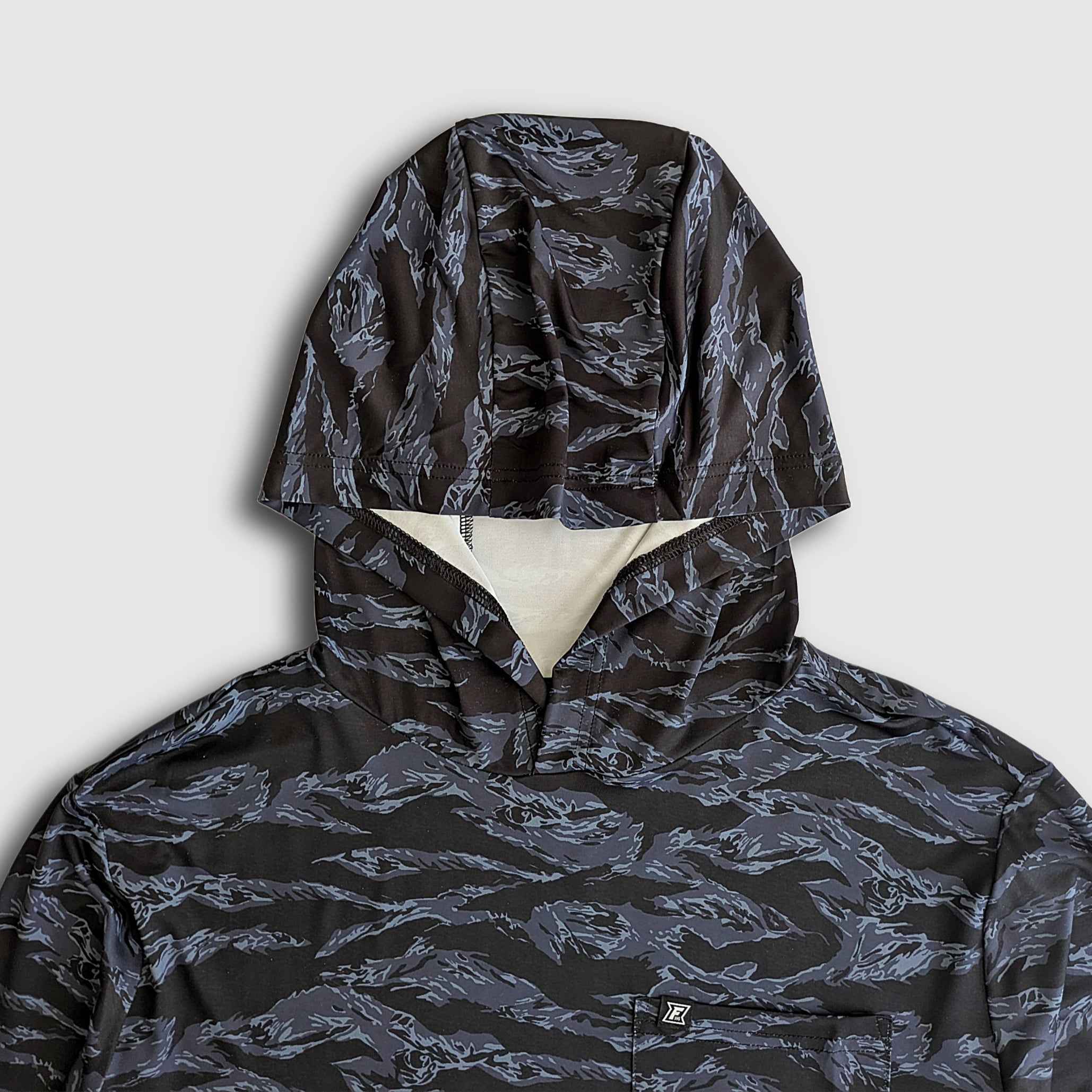 Carson Sun Hoodie - Black Tiger Camo