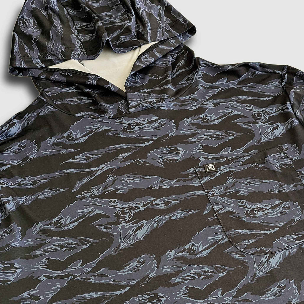 Carson Sun Hoodie - Black Tiger Camo