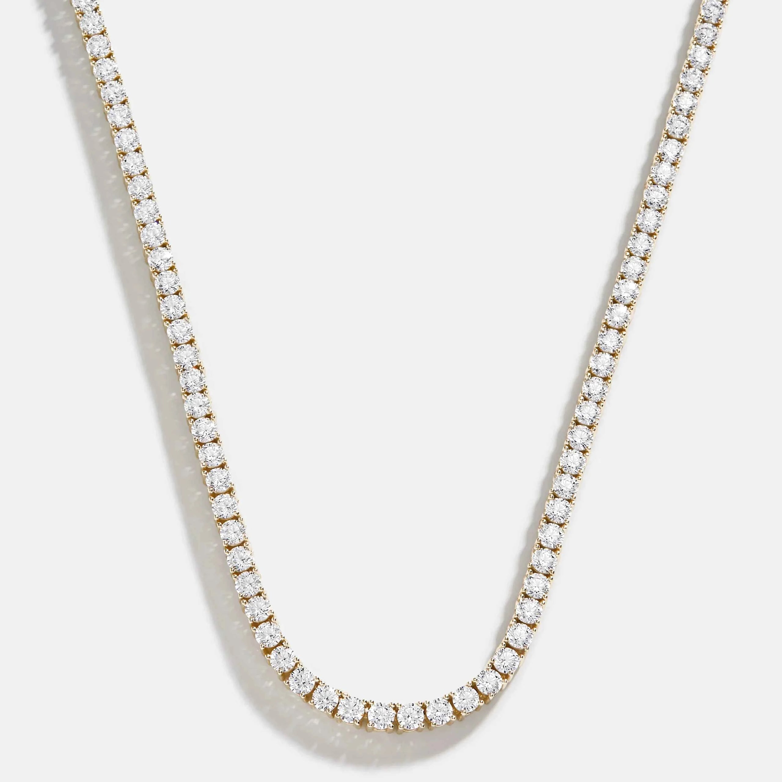 Collar de tenis dorado de 3 mm